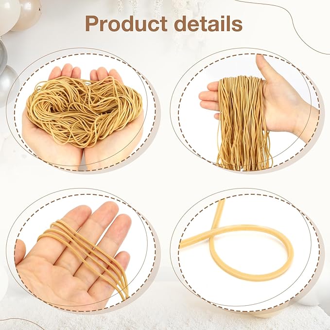260Pcs Long Rubber Bands for Balloon Arch, Size #117A | Stretchy Elastic Ligas - Image 4
