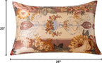 100% Mulberry Silk Pillowcase for Hair and Skin Health with Hidden Zipper Floral Print Both Sides Silk SLPBABY (Standard, Pattern18)