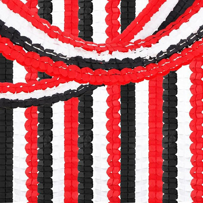 Black White-Red Party-Decorations Streamers Garland - 157Ft Graduation - Image 7