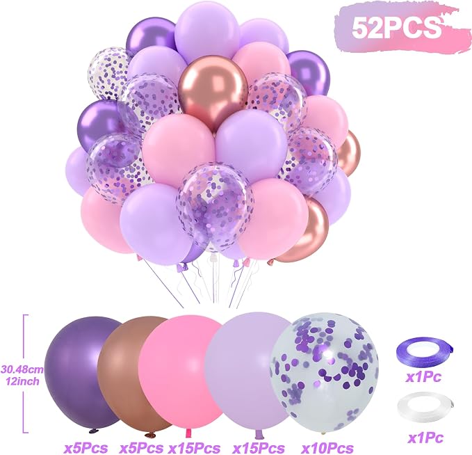 Patimate Purple and Pink Balloons Set - Image 4