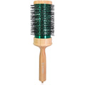 SUNBIRD Round Brush for Blow Drying - Wood Handle Professional Blowout Brush with Aluminium Ceramic Ionic Thermal Barrel for Smooth Hair, Volume & Heat Wave Curly Styling (Outer Diameter2.75Inch)