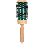 SUNBIRD Round Brush for Blow Drying - Wood Handle Professional Blowout Brush with Aluminium Ceramic Ionic Thermal Barrel for Smooth Hair, Volume & Heat Wave Curly Styling (Outer Diameter2.75Inch)