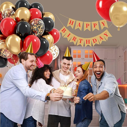 Red Black and Gold Balloons - Image 4