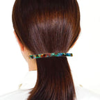 Long French Hair Barrettes 4 Inch Large Hair Clips for Women Thick Hair Automatic Clasp Clamp Pins Resin Nonslip Grip Ponytail Holders, Stylish Hair Accessories Blue Green Pink 3 Pack
