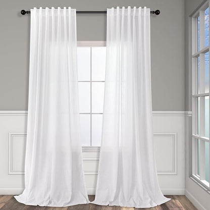 Pitalk 80 Inch Curtains for Living Room 2 Panel Set Back Tab Pocket Pleated - Image 2