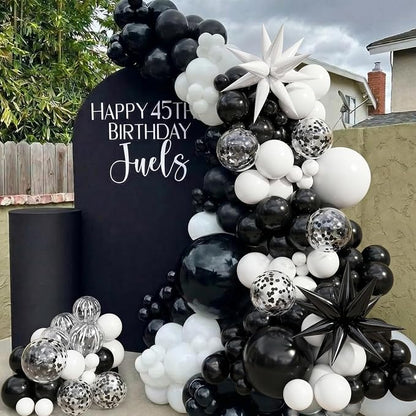 Black and White Balloons Arch Kit - Image 7