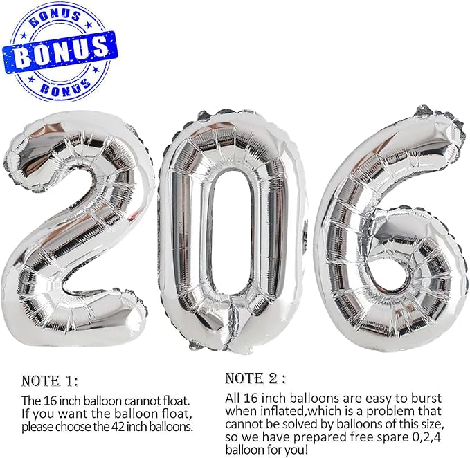 2026 Foil Number Balloons for 2026 New Year Eve Festival Party Supplies - Image 2