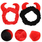 Spa Headband Devil Horns Makeup Hair Bands Sturdy Wear-Resistant Face Washing Cosmetic Turban Head Wraps Shower Yoga for Women
