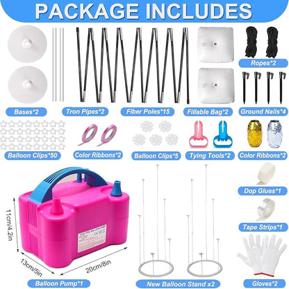 Balloon Arch Kit and Balloon Pump, 10FT Width 9FT Height Adjustable Balloon - Image 2
