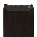 YoungSee 130G Dark Brown Wire Hair Extensions for Women Brown Invisible Wire Human Hair Extensions Darkest Human Hair Fish Line Long Straight Hair 22Inch