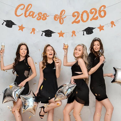 Class of 2026 Banner Orange Graduation Decorations Prestrung 2026 Graduation - Image 6
