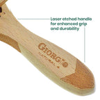 Giorgio Eco Friendly Wooden Bristle Hairbrush Set - Detangling Brush and Hair Growth Brush for Thick or Long Hair - Paddle Hair Brush with Anti Static Beechwood and Silicone Massage Cushion