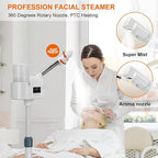 Professional Facial Steamer, Face Steamer Upgrade PTC Heating, Esthetician Steamer Hot Mist Facial Steamer for Salon Spa Beauty