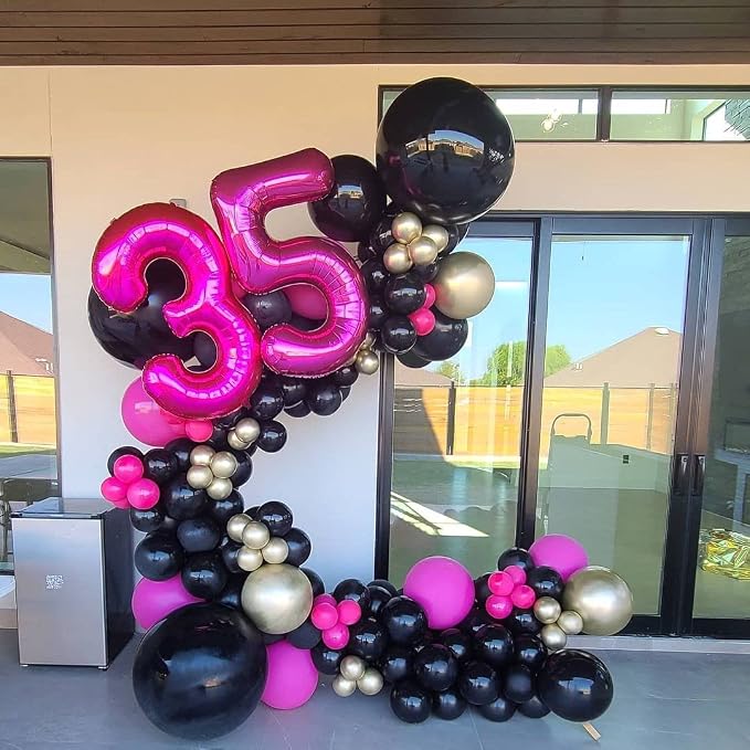 Hot Pink 15 Balloon Numbers, 40 Inch, 15th or 51st Birthday, Aluminum Mylar Foil - Image 4