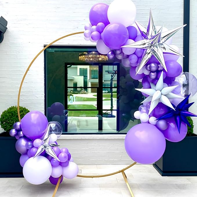 Voircoloria 90pcs Purple Balloons Garland Arch Kit, 18 12 10 5 Inch | - Image 7