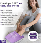Hilph Foot Ice Pack Slippers for Plantar Fasciitis 2 Packs, Reusable Hot Cold Packs Gel Ice Slipper for Foot and Broken Toes, Gout, Foot Surgery, Neuropathy, Diabetic, Swollen, Purple