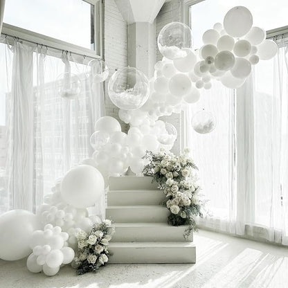 White Latex Balloons, Graduation, Baby Shower, Valentines, Wedding Party - Image 6