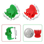 YOHAMA 36 PCS Red and Green Mini Hair Claw Clips Great for Design Kids and Adult Hairstyles Decoration Buns, Pining Bangs Strong Grip Multi-function Clamp Clips.