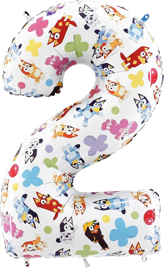 Toyland® 26 Inch Bluey & Bingo Number Foil Balloon by Toyland