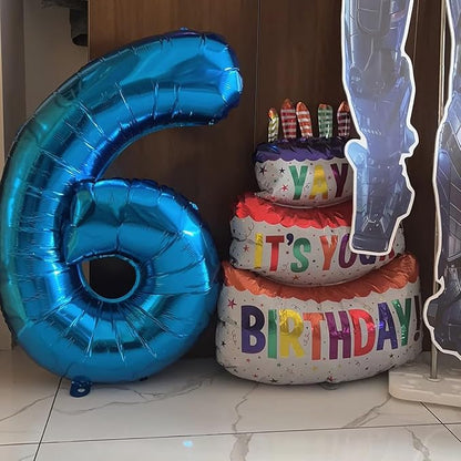 40 Inch Navy Blue Number 8 Foil Balloon - Image 5