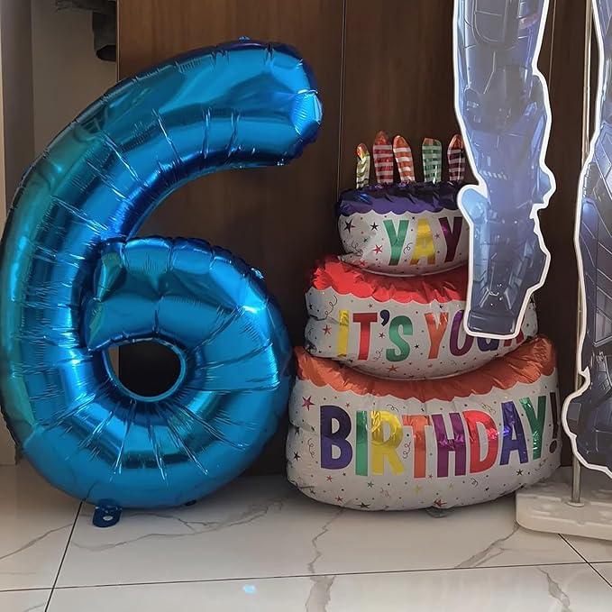 40 Inch Navy Blue Number 0 Foil Balloon - Image 5