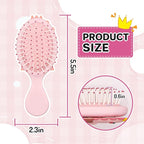 Toddler Detangler Massage Hair Brush with Air Cushion for Thin Kids Hair - Pink