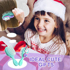 Toddler Hair Brush - Mini Hair Brush for Kids - Travel Brush for Boys and Girls - Unicorn Brush with Air Cushion - Blue