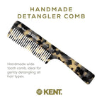 Kent 91TW Detangler Combs for Women Wide Tooth Hair Comb for Curly and Wavy Hair, Wide Tooth Combs and Wet Hair Comb, Large Handle Wide Tooth Shower Comb for Hair for Effective Detangling Kent Comb