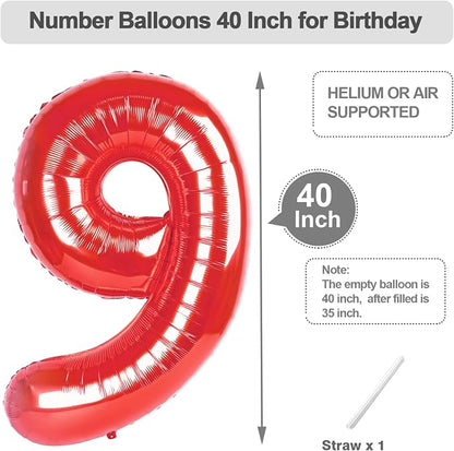 Numbers 18 Balloon 40Inch Red Balloons - Image 5