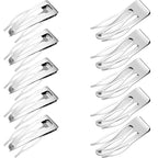 Chinco 24 Pcs Double Grip Hair Clips Metal Snap Clips Women Barrettes for Hair Making, Salon Supplies(Silver,2 Inch)