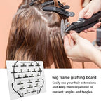 Hair Extension Board - Acrylic Time Saving Separator, Wig Sectioning Display Plate, Braiding Hair Separator hanger, Secure Clip Hanger Design | Professional Grafting Tool for Hairpieces Home Salon Use