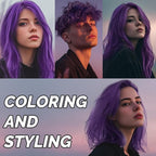 Purple Temporary Hair Color Wax - SOVONCARE Washable Hair Dye for Men & Women, All-Day Hold Disposable Hair Styling Clays for Party, Cosplay & Daily 4.23 oz