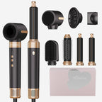 Blow Dryer Brush, 7 in 1 Hair Dryer Hot Air Brush 110,000 RPM with Negative Ion Hair Styler for Fast Drying Straightening Curling Voluming