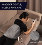 GENIANI XL Electric Heating Pad for Back Pain & Cramps Relief, 15"x24" Electric Throw with Auto Shut-Off, Adjustable Strap, Soft Fabric, Ideal for Lower Back & Stomach – Gift for Women & Men