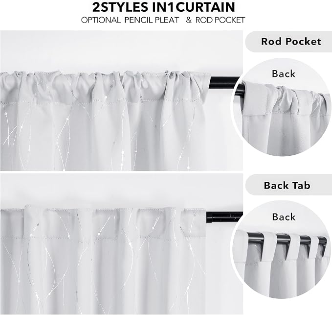 Deconovo Blackout Back Tab Curtains - Image 5