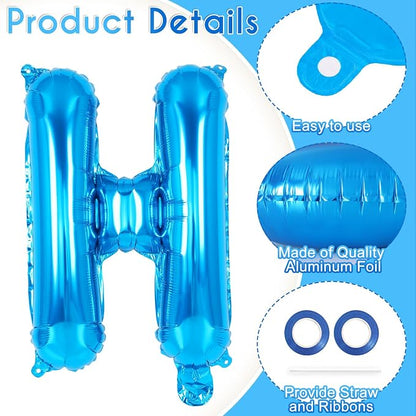 26 Pcs Blue Letter Balloons, 16 Inch Foil Alphabet Letter Balloons, Letter A-Z - Image 5