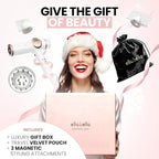 ELLA BELLA® Professional Ionic Hair Dryer with Diffuser • Negative Ion Blow Dryer • Suitable All Hair Types • Intelligent Heat Control & Rapid Drying Speeds • Lightweight Design • Low Noise Technology