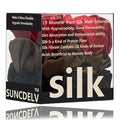 Suncdelv Silk,100% Silk Scrunchies for Hair,22 Momme Hair Ties for Anti-Crease & Breakage,Natural Women Hair Accessories，Fashion Hairbands 3PCS（Red,Brown,Black）