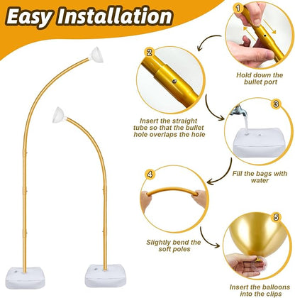 8.2FT & 6FT Balloon Arch Kit, Half Arch Balloon Stands - Image 4