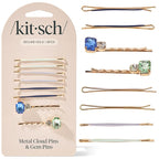 Kitsch Gem Bobby Pins for Women - Stylish Rhinestone Hair Accessories | Elegant Hair Pins Decorative for Styling | Bobby Pin Set - Garden Bouquet | Ideal Gifts for Women, 8pcs