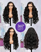13x6 Body Wave Lace Front Wigs Human Hair Pre Plucked 180 Density HD Transparent Lace Frontal Wigs Human Hair for Women Glueless Wigs No Synthetic Blend Triple Lifespan 3X 28Inch