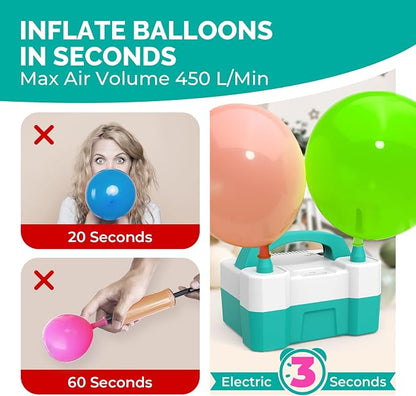 ETENWOLF Electric Balloon Pump for All Balloons | Balloon Inflator for Birthday - Image 3