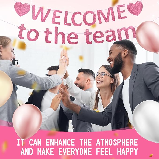Pre-Strung Glitter Welcome to the Team Banner Welcome Banner Welcome Decorations - Image 7