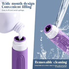 Travel Bottles for Toiletries, 3oz TSA Approved Travel Size Toiletries, Silicone Leak-Proof Refillable Containers, Squeezable Liquid Essentials Bottles W/Clear Bag (PURPLE)