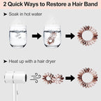 JessLab Spiral Hair Ties, 20 Pcs Traceless Phone Cord Hair Ties No Crease Spiral Bracelet Plastic Coil Ponytail Holders No-Damage Headband Hair Accessory for Girls Women Ladies Gift, Mix Color 1