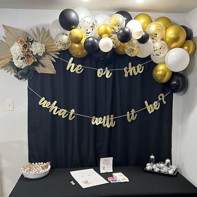 Balloons Black Gold, 60 Packs 12 Inch Black Metallic Chrome Gold Latex Balloons - Image 8