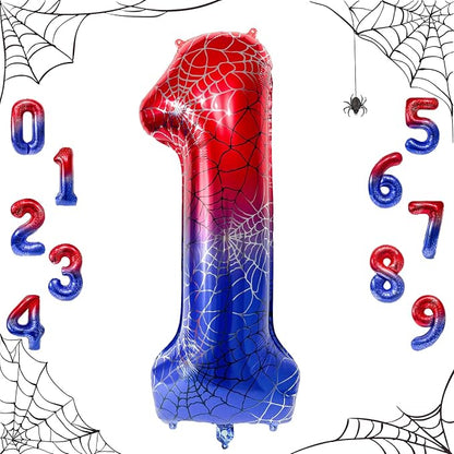40 Inch Spider Number 1 Foil Balloons by TNCDJKPA