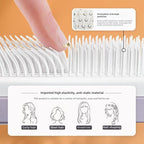 Anti-Static Self Cleaning Hair Brush,Easy Clean Retractable Hair Brush,Cleaning Retractable Massage Comb for Effortless Hair Removal and Cleaning (Grey)