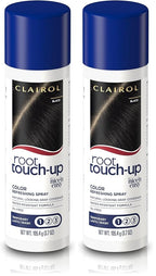 Clairol Root Touch-Up by Nice'n Easy Temporary Hair Coloring Spray, Black Hair Color, Pack of 2