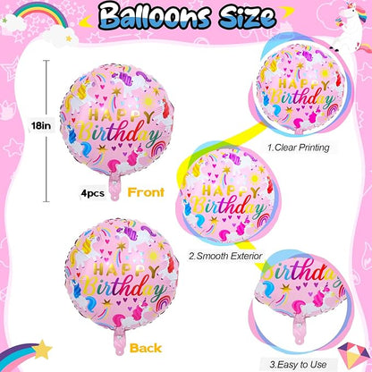 18 Inch Unicorn Balloons for Party Decor - Image 2